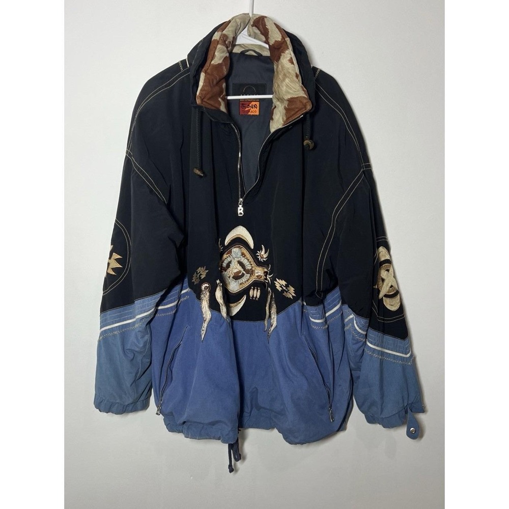 Bogner Mens Vintage Ski Jacket Winter Coat Western Embroider Sz L MITUSA EUC